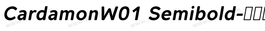 CardamonW01 Semibold字体转换